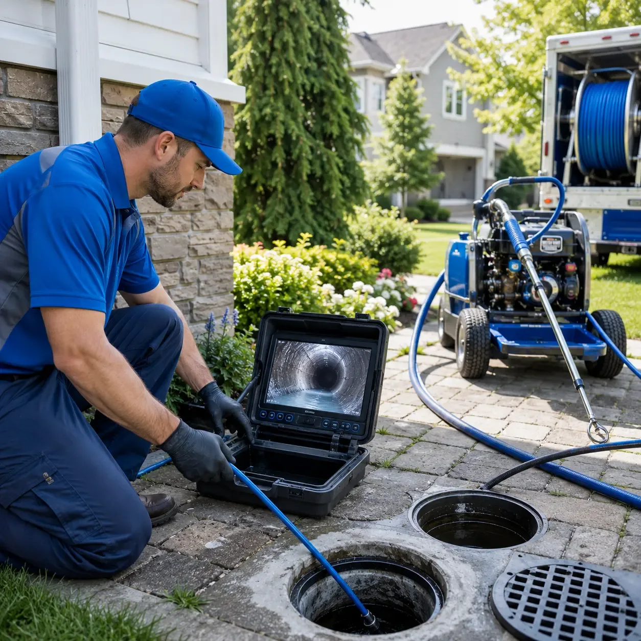 Outdoor drain cleaning professionals serving Weston, CT