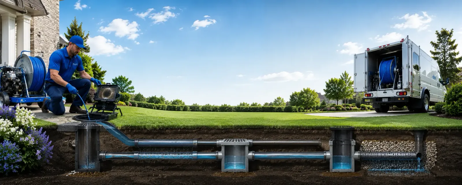 Outdoor drain cleaning information for Weston, CT
